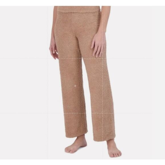 Steve Madden Pants Womens Medium Brown Praline Wide-Leg Chenille Sleep Comfort - Picture 1 of 7